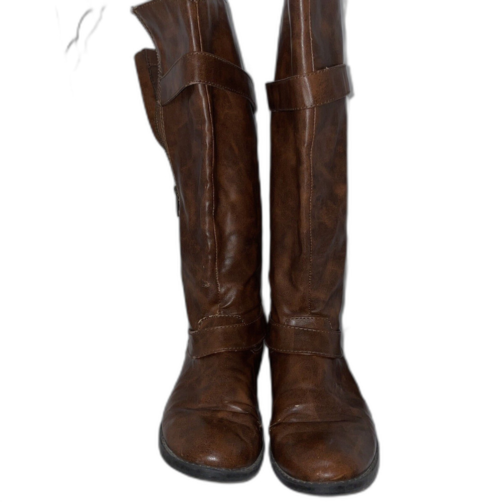 Stash Riding Boots Brown Zipper Size 7